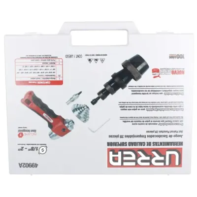 Juego Sacabocados Mango Adaptador Industrial Urrea 28 Piezas