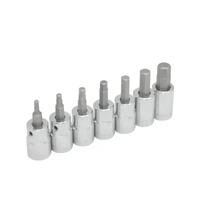 Set 7 Copas Punta Hexagonal 1/8' A 3/8' Urrea Cuadro 3/8'