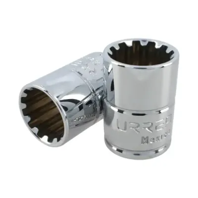 Copa Corta Spline No.20 5/8' 16 Mm Pulida Urrea Cuadro 3/8'