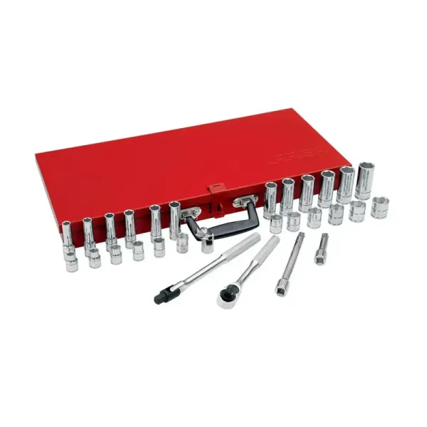Juego 30 Copas Y Accesorios Cuadro 3/8' Métricas Urrea (52220)