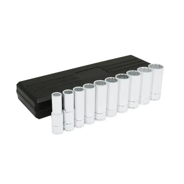 Juego 10 Copas Largas 12 Mm A 26 Mm Urrea Cuadro 1/2' (5400PHM)