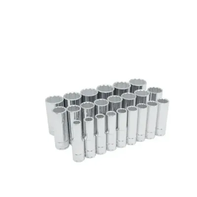 Juego 23 Copas Largas 10 Mm A 32 Mm Urrea Cuadro 1/2'
