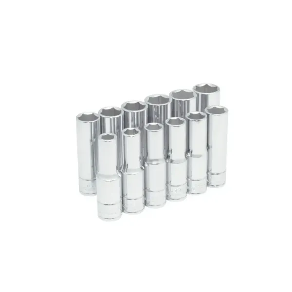 Juego 12 Copas Largas 10 Mm A 21 Mm Urrea Cuadro 1/2' (54204)