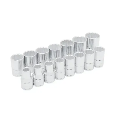 Juego 15 Copas 10 Mm A 32 Mm 12 Puntas Urrea Cuadro 1/2'
