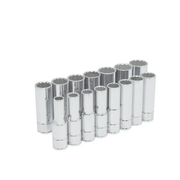 Juego 15 Copas Largas 10 Mm A 24 Mm Urrea Cuadro 1/2' (54207)