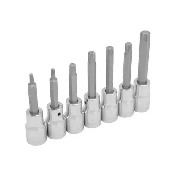 Juego 7 Copas Cortas Punta Torx T20 A T55 Urrea Cuadro 1/2' (5439C)