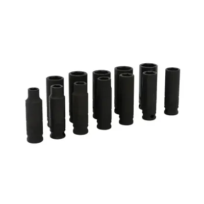 Juego 11 Copas De Impacto Largas Métricas Urrea Cuadro 3/8'