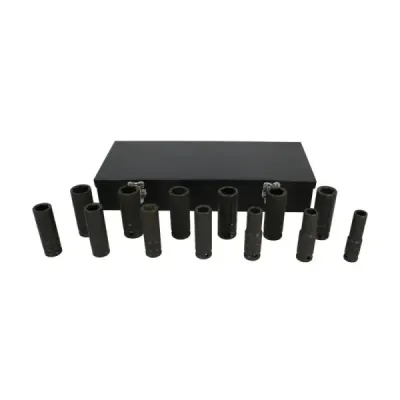 Juego 13 Copas De Impacto Largas Métricas Urrea Cuadro 1/2'
