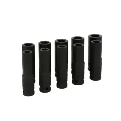Juego 10 Copas De Impacto Largas Métricas Urrea Cuadro 1/2'