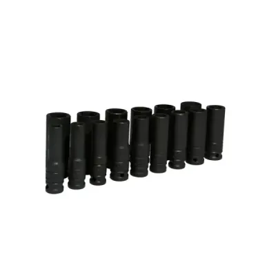 Juego 15 Copas De Impacto Largas Métricas Urrea Cuadro 1/2'