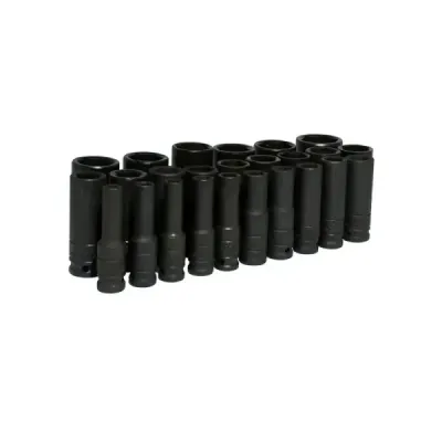 Juego 25 Copas De Impacto Largas Métricas Urrea Cuadro 1/2'