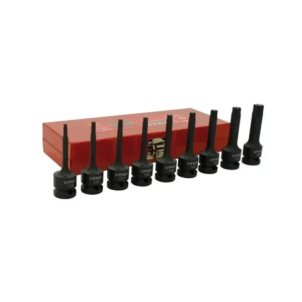 Juego 9 Copas De Impacto Torx Industrial Urrea Cuadro 1/2' (74400)