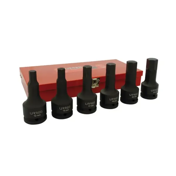 Set 6 Copas De Impacto Hexagonal Métricas Urrea Cuadro 3/4' (75250)