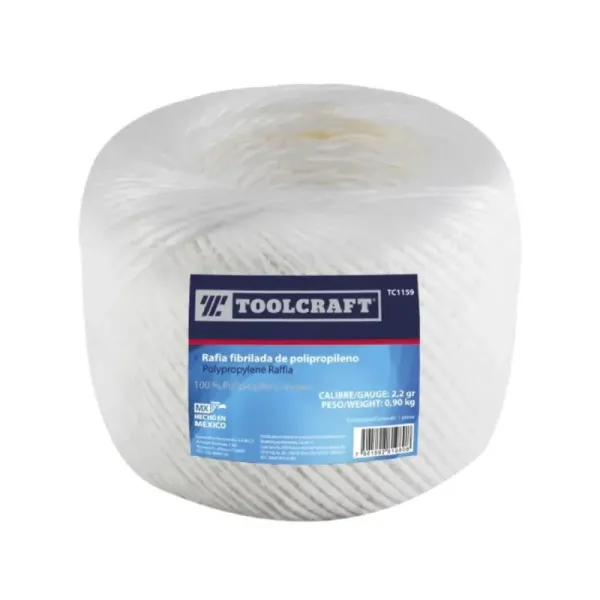 Rafia Blanca De Polipropileno 2.2 G/m Toolcraft De 4.4 Kg (TC3883)