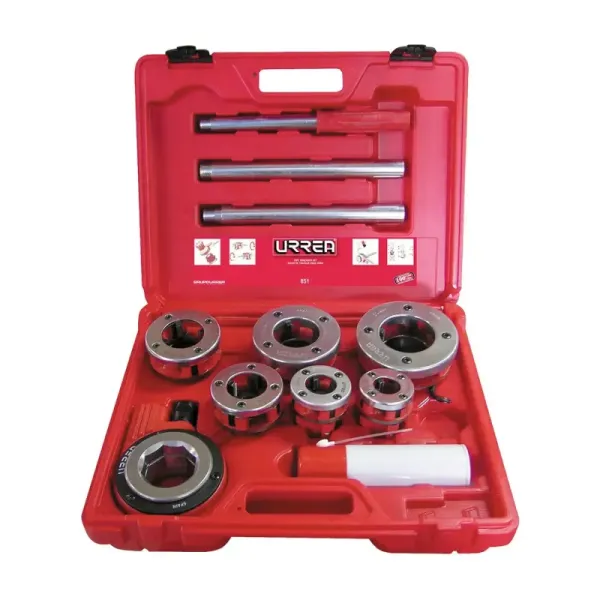 Juego De Tarrajas 1/2' A 2' Npt Industrial Urrea 9 Piezas (851)