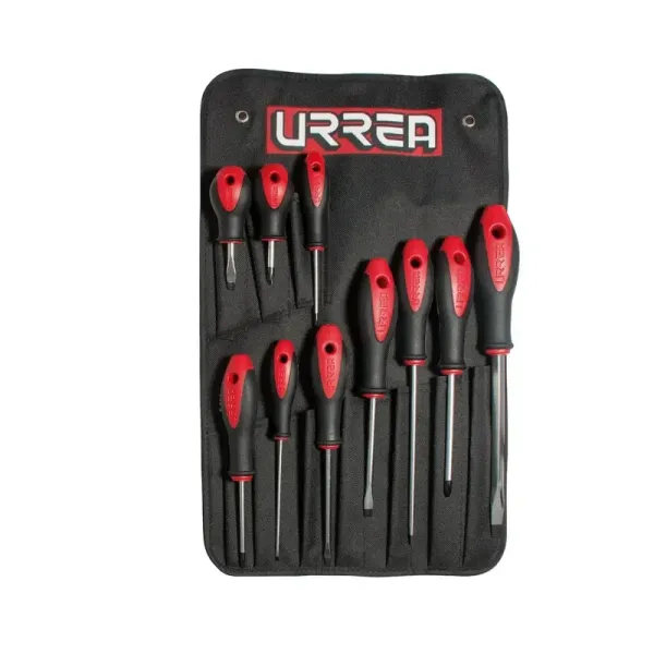 Set 10 Destornilladores Combinados Urrea Mango Bimaterial (8600F)