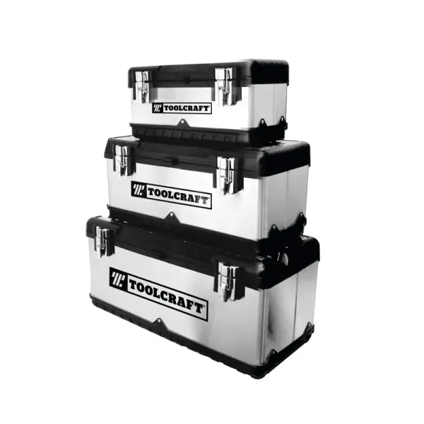 Set 3 Cajas De Herramientas Toolcraft En Acero Inoxidable (TC4042)
