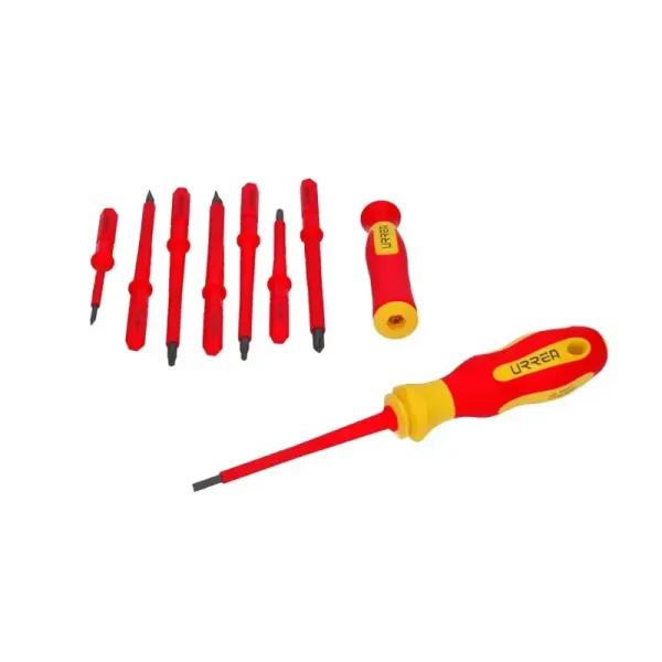 Juego Destornillador Dieléctrico Removible Urrea 10 Piezas (9300V)