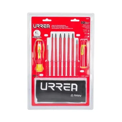 Juego Destornillador Dieléctrico Removible Urrea 10 Piezas