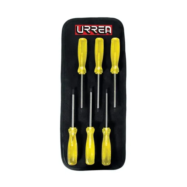 Juego 6 Destornilladores Torx T10 A T30 Redondos Ámbar Urrea (93W)