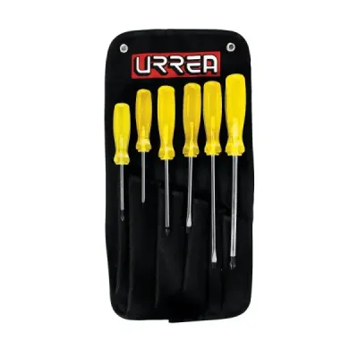 Juego 6 Destornillares Pala Cabinet Estrella Ámbar Urrea