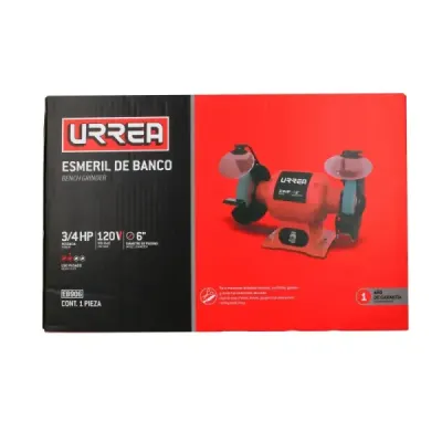 Esmeril De Banco 6' 570 W Industrial Urrea 120 V 3450 Rpm