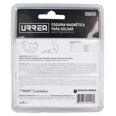 Esquina Magnética Para Soldar Multiángulo 20lb (9.1kg) Urrea