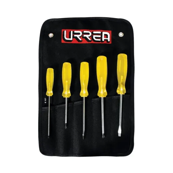 Juego 5 Destornillares Pala Cabinet Estrella Ámbar Urrea (JBUD01)