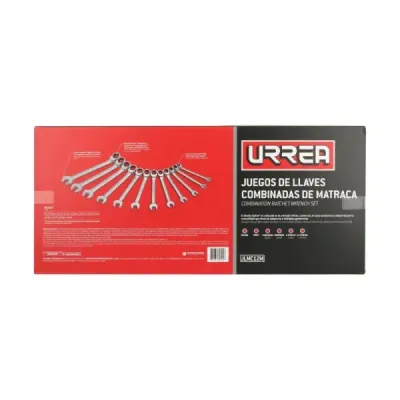 Juego 12 Llaves Combinadas Ratchet Métricas Urrea Spline