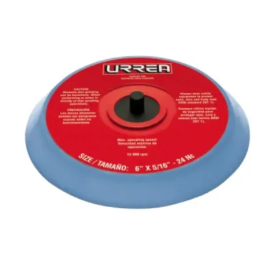 Base Para Lijadora Orbital 6' En Velcro 12000 Rpm Urrea