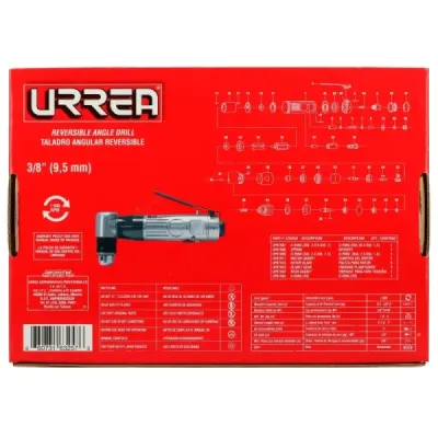 Taladro Neumático Industrial 3/8' 1600 Rpm Urrea Angular