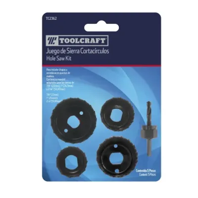 Juego De Sierra Copas 5 Piezas Toolcraft Madera Y Aluminio