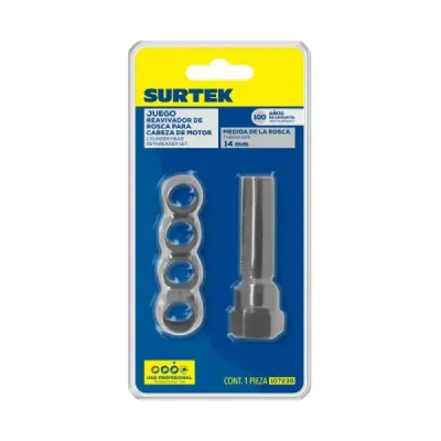 Juego Reavivador De Roscas Para Bujías M14 X 1.25 Mm Surtek