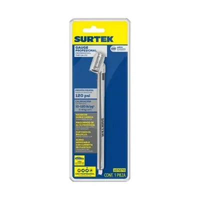 Calibrador Tipo Lápiz Doble Cabeza 120 Psi 20.5 Cm Surtek