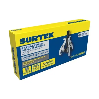 Extractor De Poleas Reversible 3' De 2 Toneladas Surtek