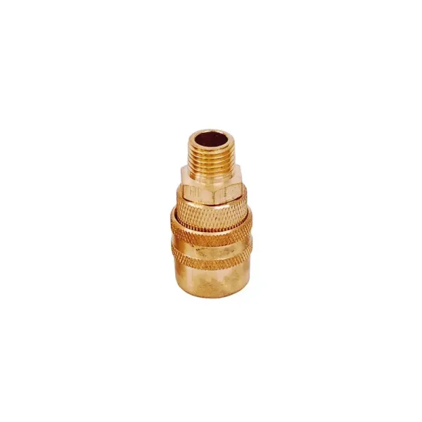 Acople De Bronce Conexión Rápida Macho 1/4' Npt Surtek (108124)