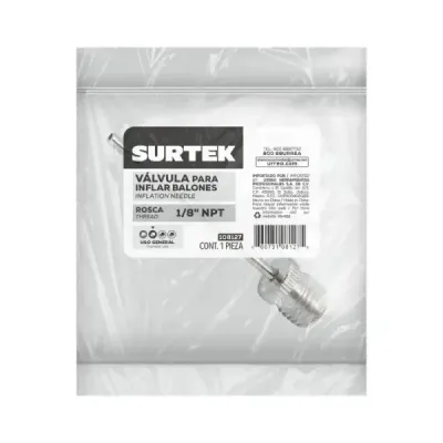 Set 100 Válvulas Para Inflar Balones 5/64' Estándar Surtek