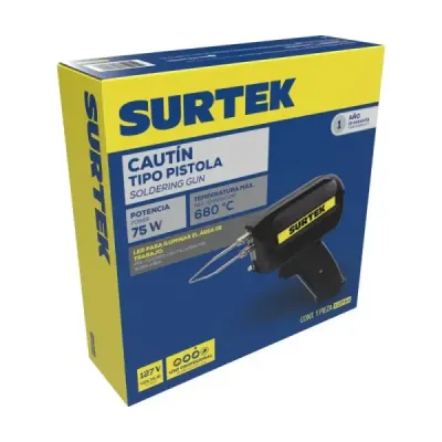 Cautín Tipo Pistola 230 W 6800°c Surtek Con Punta Repuesto