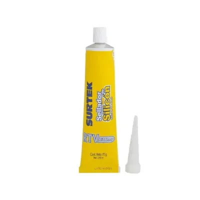 Silicona Alta Temperatura 70 G 344°c Surtek Color Aluminio