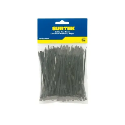 Set 50 Amarres Plásticos Negros 160 Mm X 4.8 Mm Surtek
