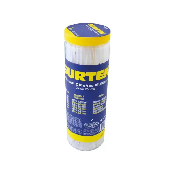 Amarres Cinchos Plásticos Bote 650 Piezas Surtek Multicolor (114220)