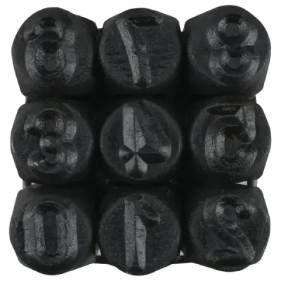 Set 9 Números De Golpe Para Marcar 8 Mm Surtek Con Estuche