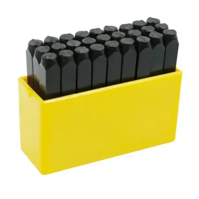 Set 27 Letras De Golpe Para Marcar 5 Mm Surtek Con Estuche