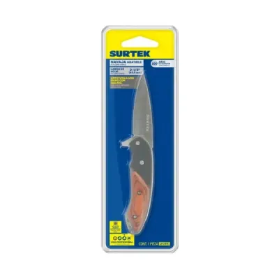 Navaja Abatible De Acero Inoxidable 6' Mango Madera Surtek