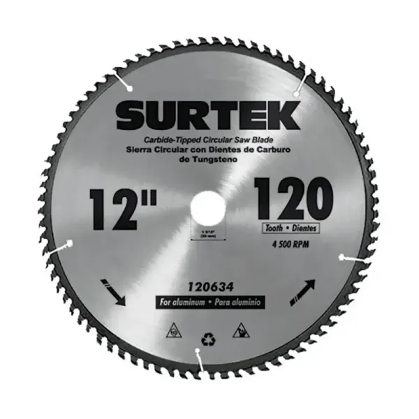 Disco Sierra Aluminio 10' Centro 1.3/16' Y 2 Bujes Surtek (120625)