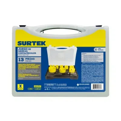 Juego Sierra Copa 13 Cortacírculos 3/4' A 2.1/2' Surtek