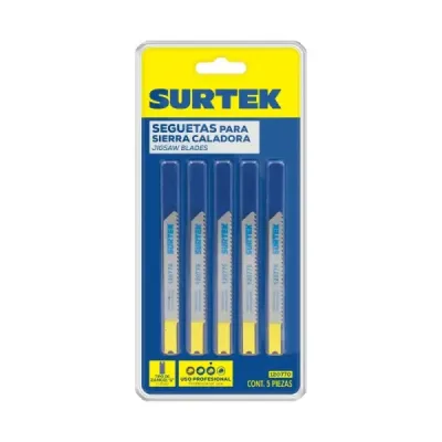 Set 5 Seguetas Sierra Caladora U 12 Dpp Multimaterial Surtek
