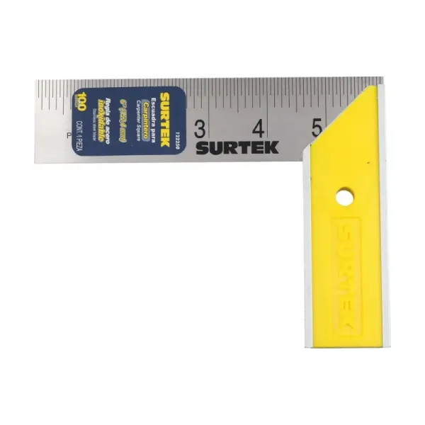 Escuadra Carpintero 6' Profesional Surtek Acero Inoxidable (122250)