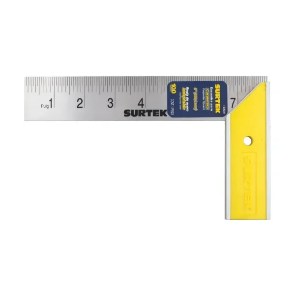 Escuadra Carpintero 8' Profesional Surtek Acero Inoxidable (122251)