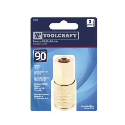 Acoplador Rápido De Latón Tipo F Toolcraft De 1/4 Npt
